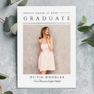Modern Elegant Senior Graduation Announcement