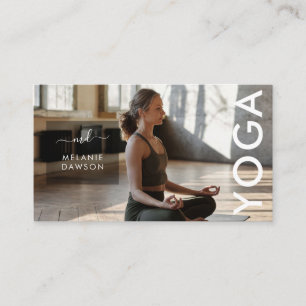 Modern Elegant Signature Monogrammed Business Card