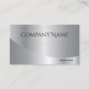 Modern Elegant Silver Corporate Business Card