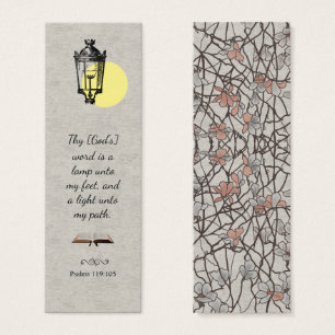 Modern Elegant Silvery Bible Verse Bookmark