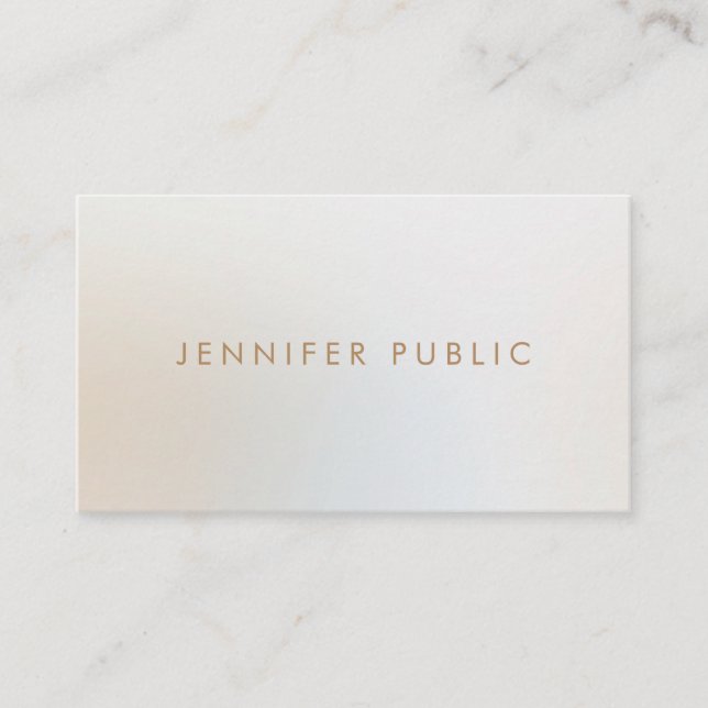Modern Elegant Simple Beauty Salon Hair Stylist Business Card (Front)