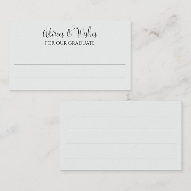 Modern elegant simple black typescript graduation enclosure card (Front/Back)