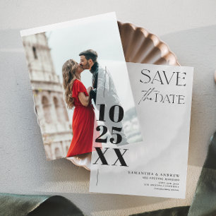 Modern Elegant Simple Bold Script Save the Date Vellum Invitations
