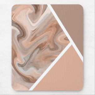 Modern Elegant Simple Brown Abstract Mouse Mat