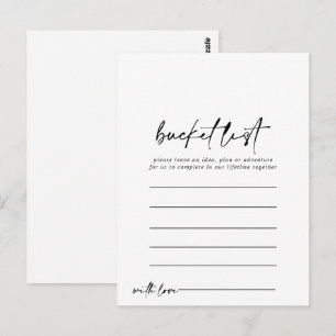 Modern Elegant Simple Bucket List Cards