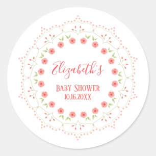 Modern Elegant Simple Chic Blush Pink Mandala Classic Round Sticker