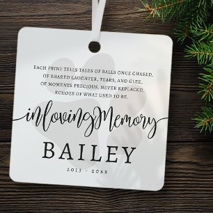 Modern Elegant Simple Chic Paw Pet Memorial Metal Tree Decoration