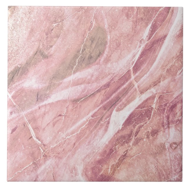     Modern Elegant Simple Classy Marble Dusty Pink Tile (Front)