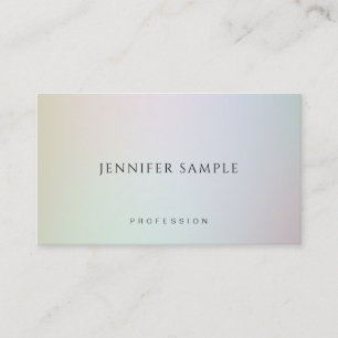 Modern Elegant Simple Colourful Plain Professional Business Card