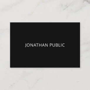 Modern Elegant Simple Design Black White Template Business Card
