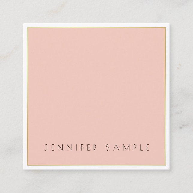 Modern Elegant Simple Design Professional Luxury Square Business Card (Front)