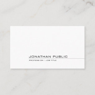 Modern Elegant Simple Design Professional Plain Business Card
