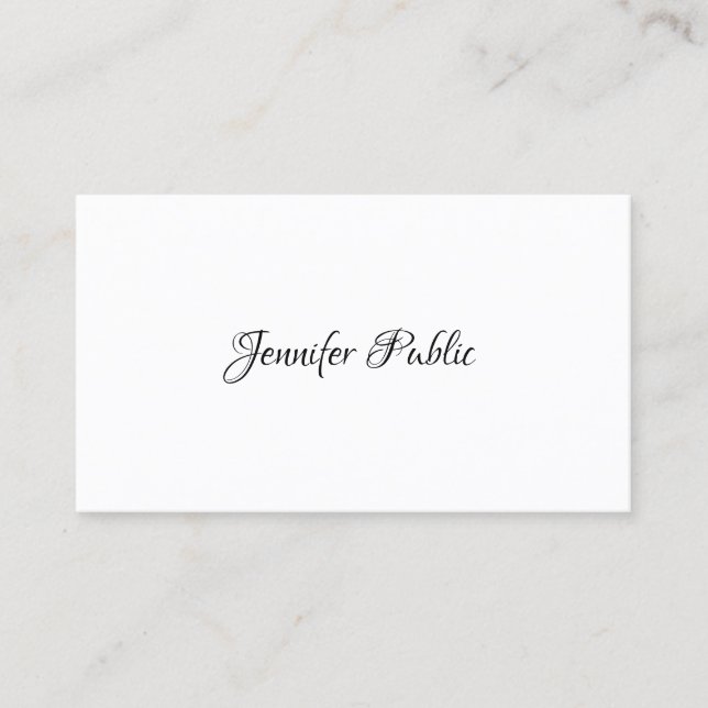 Modern Elegant Simple Design Template Professional Business Card (Front)