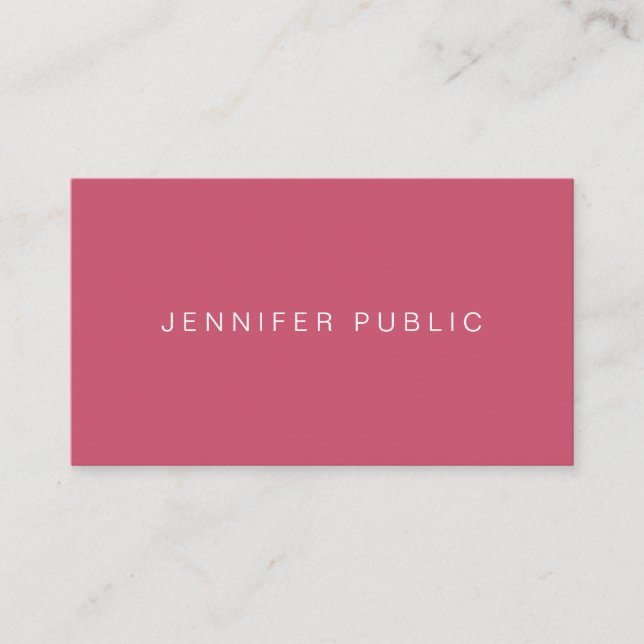 Modern Elegant Simple Design Template Trend Colour Business Card (Front)