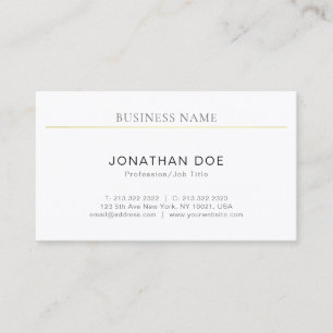 Modern Elegant Simple Design Trendy Plain Luxury Business Card