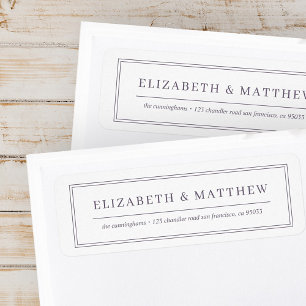 Modern Elegant Simple Frame Return Address