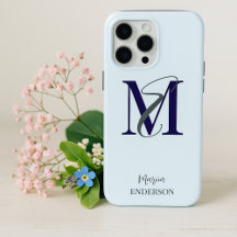 Modern elegant simple minimalist pastel initials