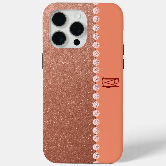 Modern elegant  simple minimalistic  diamond Case-Mate iPhone case (Back)