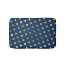 Modern Elegant Simple Navy Blue & Gold Polka Dots