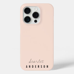 Modern elegant simple pastel iPhone 15 pro case