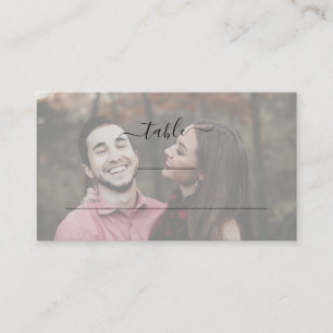 Modern Elegant Simple Photo Wedding Flat Place Card