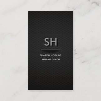 Modern Elegant Simple Plain Black Sleek Card