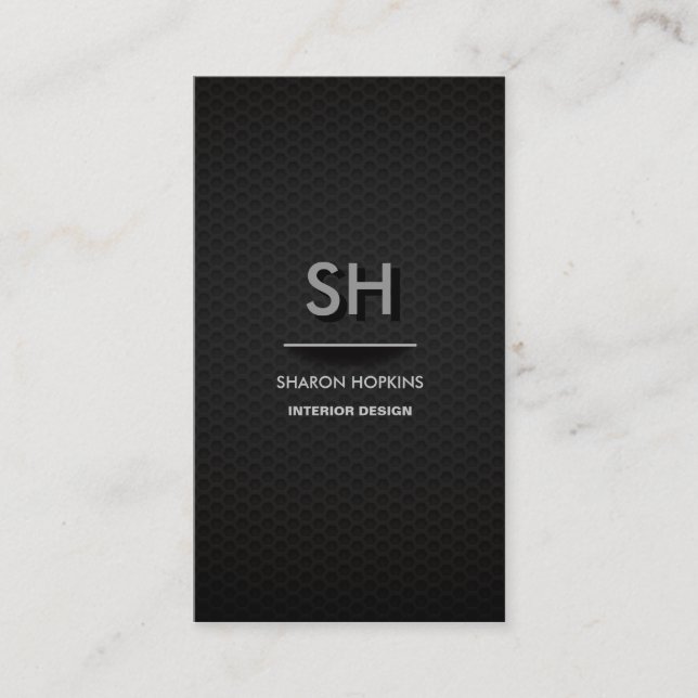 Modern Elegant Simple Plain Black Sleek Card (Front)
