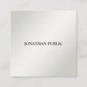 Modern Elegant Simple Plain Trendy Luxury Square Business Card