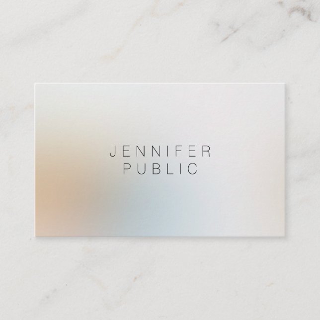Modern Elegant Simple Professional Beauty Salon Business Card (Front)