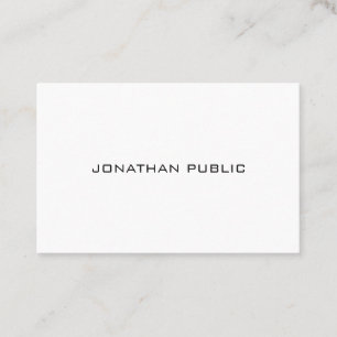Modern Elegant Simple Professional Luxury Plain Business Card