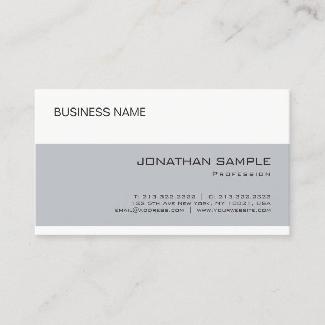 Modern Elegant Simple Professional Template Business Card (Front)
