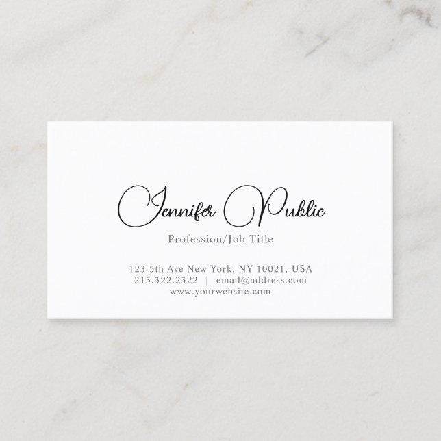 Modern Elegant Simple Professional Template Business Card (Front)