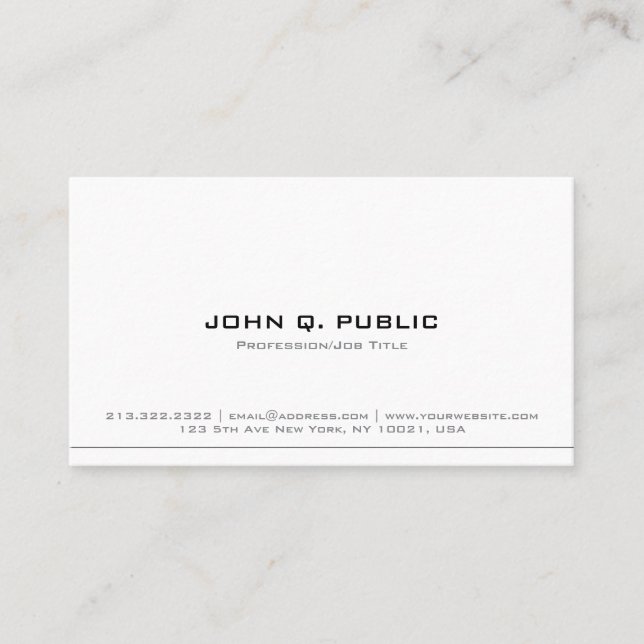 Modern Elegant Simple Professional Template Business Card (Front)