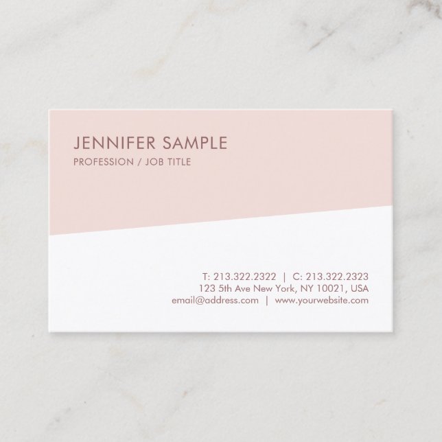 Modern Elegant Simple Professional Trendy Template Business Card (Front)