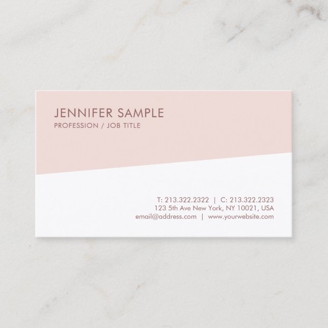 Modern Elegant Simple Professional Trendy Template Business Card (Front)