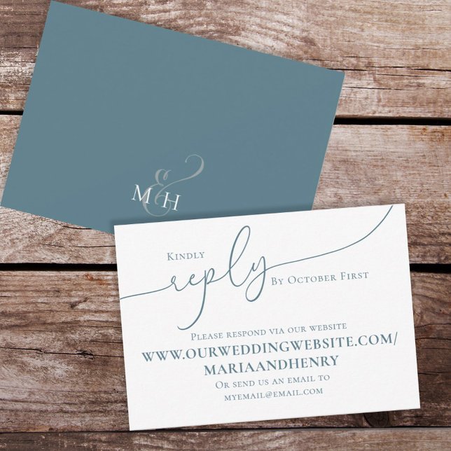 Modern Elegant Simple Reply Calligraphy RSVP  Enclosure Card (Creator Uploaded)