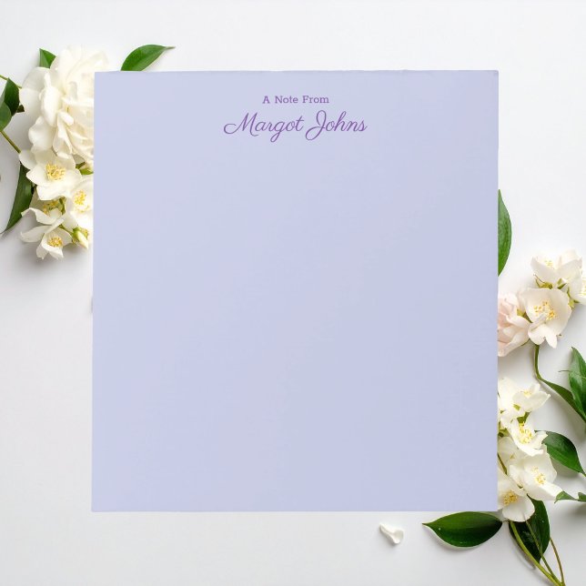 Modern Elegant Simple Stylish Purple Notepad (Creator Uploaded)