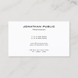 Modern Elegant Simple Template Create Your Own Business Card