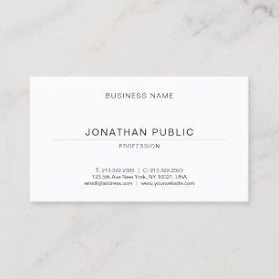 Modern Elegant Simple Template Minimalist Design Business Card