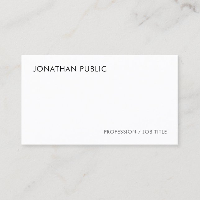 Modern Elegant Simple Template Professional Business Card (Front)