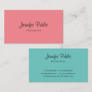 Modern Elegant Simple Template Typography Trendy Business Card