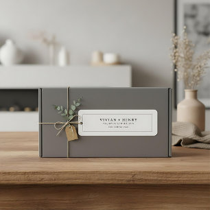 Modern elegant simple typography return address