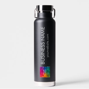Modern Elegant Simple Upload Your Business Logo Water Bottle