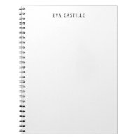 Modern Elegant Simple White Professional Own Name