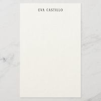 Modern Elegant Simple White Professional Own Name