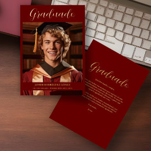 Modern Elegant Simplicity Spanish Graduate Photo