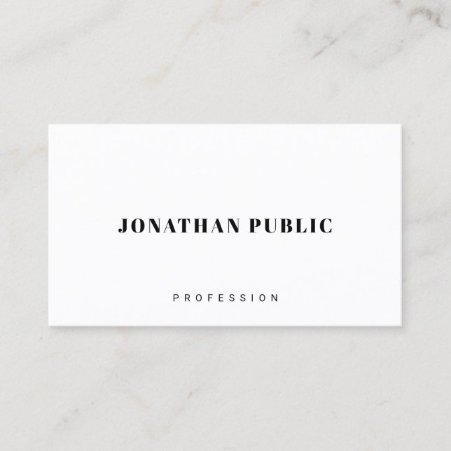 Modern Elegant Sleek Design Template Professional Business Card (Front)