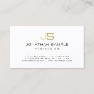Modern Elegant Sleek Monogram Tasteful Trendy Business Card