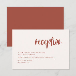 Modern elegant snow pink wedding reception invitation