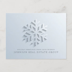 Modern Elegant Snowflake   Holiday Greetings
